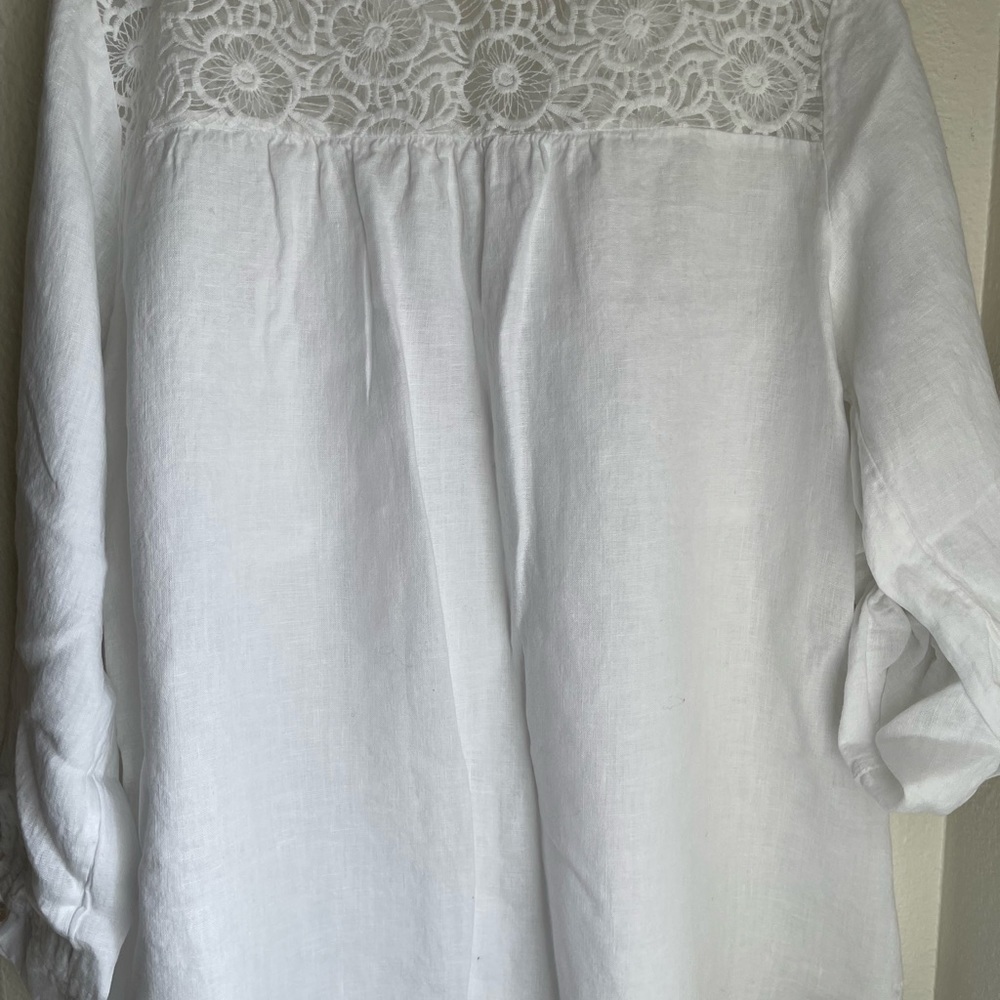 M made in Italy blouse 100% linen - Picture 8 of 12